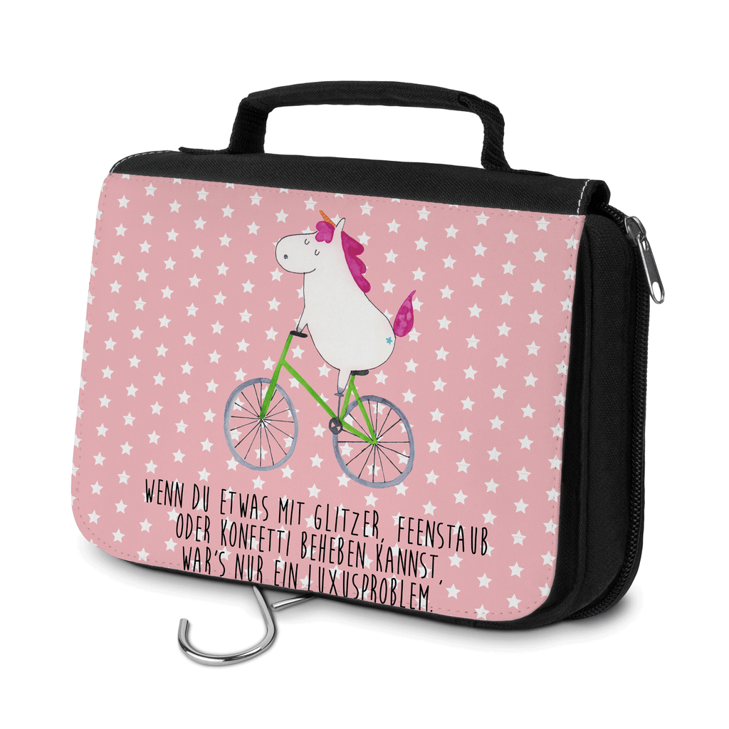 Kulturbeutel Einhorn Radfahrer Kulturbeutel, Zum Aufhängen, Waschtasche, Kosmetiktasche, Damen, Herren, Aufbewahrungstasche, Schminktasche, Kosmetikbeutel, Organizer, Kulturtasche, Schminkutensil, Einhorn, Einhörner, Einhorn Deko, Pegasus, Unicorn, Radfahren, Radfahrer, Rad, Bike, Feenstaub, Konfetti, Luxusproblem, Kummer, Liebeskummer