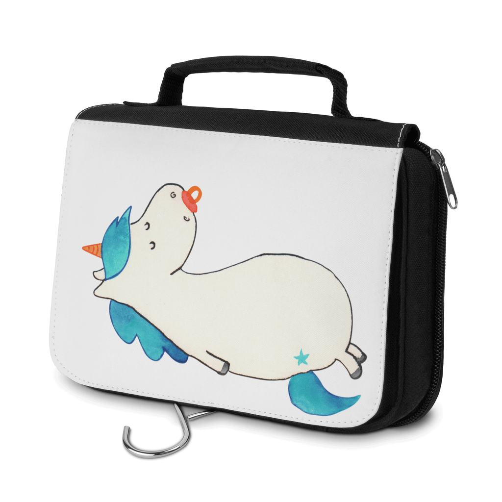 Kulturbeutel Einhorn Schnullie Kulturbeutel, Zum Aufhängen, Waschtasche, Kosmetiktasche, Damen, Herren, Aufbewahrungstasche, Schminktasche, Kosmetikbeutel, Organizer, Kulturtasche, Schminkutensil, Einhorn, Einhörner, Einhorn Deko, Pegasus, Unicorn, Baby, Kleinkind, Geburt, Geburtstag, Säugling, Schnuller, Geschenk Geburt, Mutter, Mama