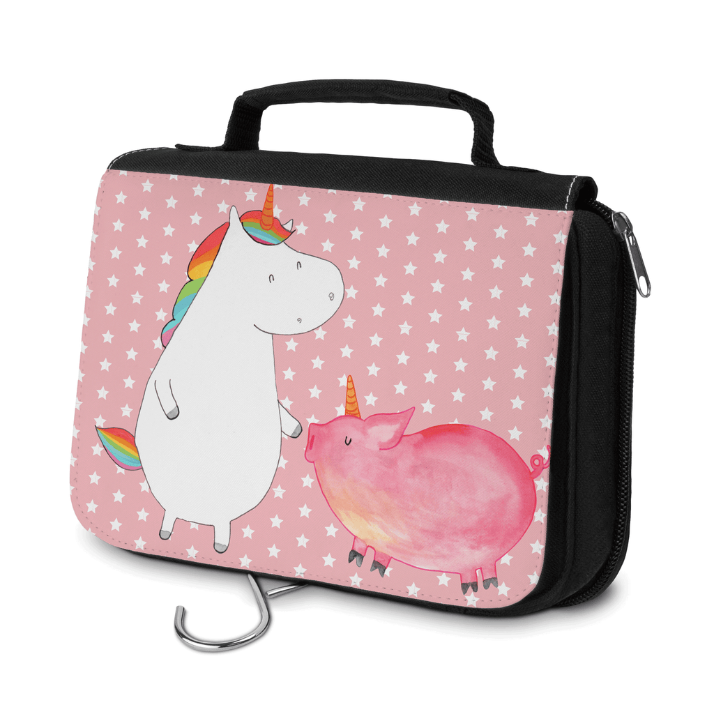 Kulturbeutel Einhorn + Schweinhorn Kulturbeutel, Zum Aufhängen, Waschtasche, Kosmetiktasche, Damen, Herren, Aufbewahrungstasche, Schminktasche, Kosmetikbeutel, Organizer, Kulturtasche, Schminkutensil, Einhorn, Einhörner, Einhorn Deko, Pegasus, Unicorn, Freundschaft, Schweinhorn, Schwein, Freundin, Schweinchen