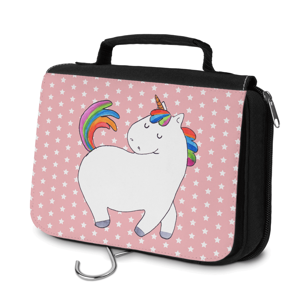 Kulturbeutel Einhorn stolzierend Kulturbeutel, Zum Aufhängen, Waschtasche, Kosmetiktasche, Damen, Herren, Aufbewahrungstasche, Schminktasche, Kosmetikbeutel, Organizer, Kulturtasche, Schminkutensil, Einhorn, Einhörner, Einhorn Deko, Pegasus, Unicorn, stolz, anders, bunt, Pferd, Reiter, Reiten, Freundin, Geschenk
