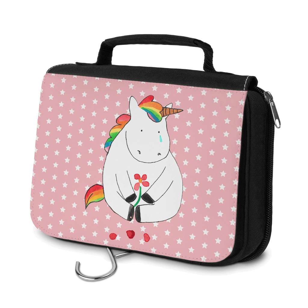 Kulturbeutel Einhorn Traurig Kulturbeutel, Zum Aufhängen, Waschtasche, Kosmetiktasche, Damen, Herren, Aufbewahrungstasche, Schminktasche, Kosmetikbeutel, Organizer, Kulturtasche, Schminkutensil, Einhorn, Einhörner, Einhorn Deko, Pegasus, Unicorn, Glitzer, Trösten. Freundschaft, Freunde, Liebe, Trauer, Grußkarte, Blume