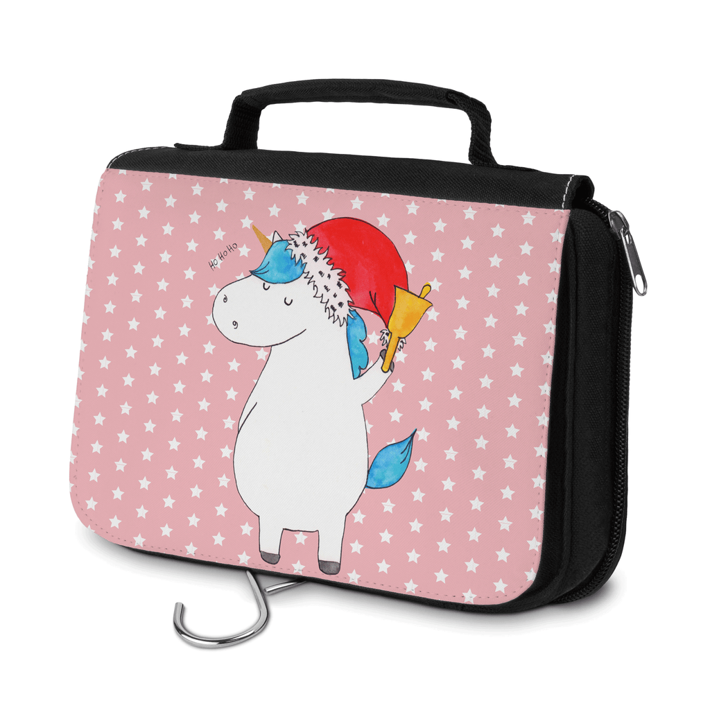 Kulturbeutel Einhorn Weihnachtsmann Kulturbeutel, Zum Aufhängen, Waschtasche, Kosmetiktasche, Damen, Herren, Aufbewahrungstasche, Schminktasche, Kosmetikbeutel, Organizer, Kulturtasche, Schminkutensil, Einhorn, Einhörner, Einhorn Deko, Pegasus, Unicorn, Gin, Schokolade, Schoki, Weihnachten, Weihnachtsmann, Nikolaus, Wunschzettel, Wunschliste, Feenstaub