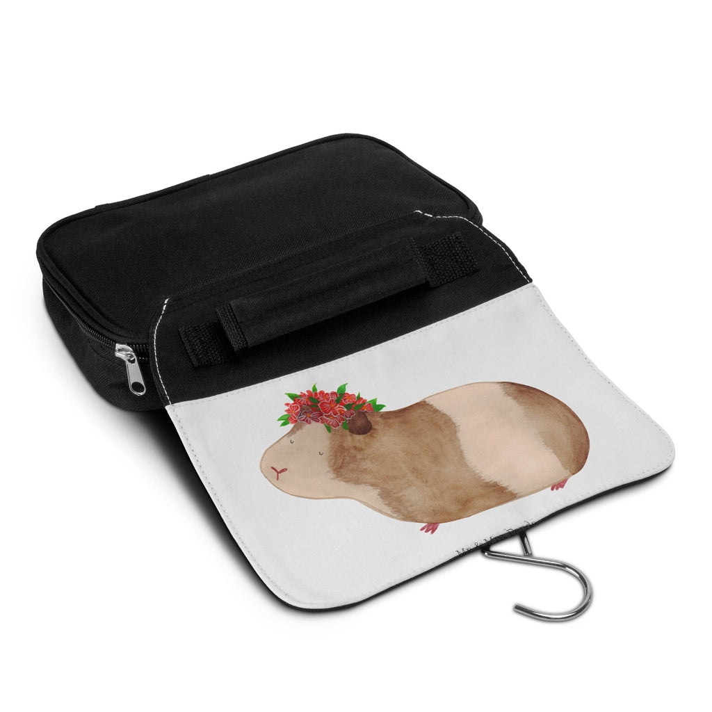 Kulturbeutel Meerschweinchen weise Kulturbeutel, Zum Aufhängen, Waschtasche, Kosmetiktasche, Damen, Herren, Aufbewahrungstasche, Schminktasche, Kosmetikbeutel, Organizer, Kulturtasche, Schminkutensil, Tiermotive, Gute Laune, lustige Sprüche, Tiere, Meerschweinchen, Meerie, Meeries, Wunder, Blumenkind, Realität, Spruch, Weisheit, Motivation, Wunderland