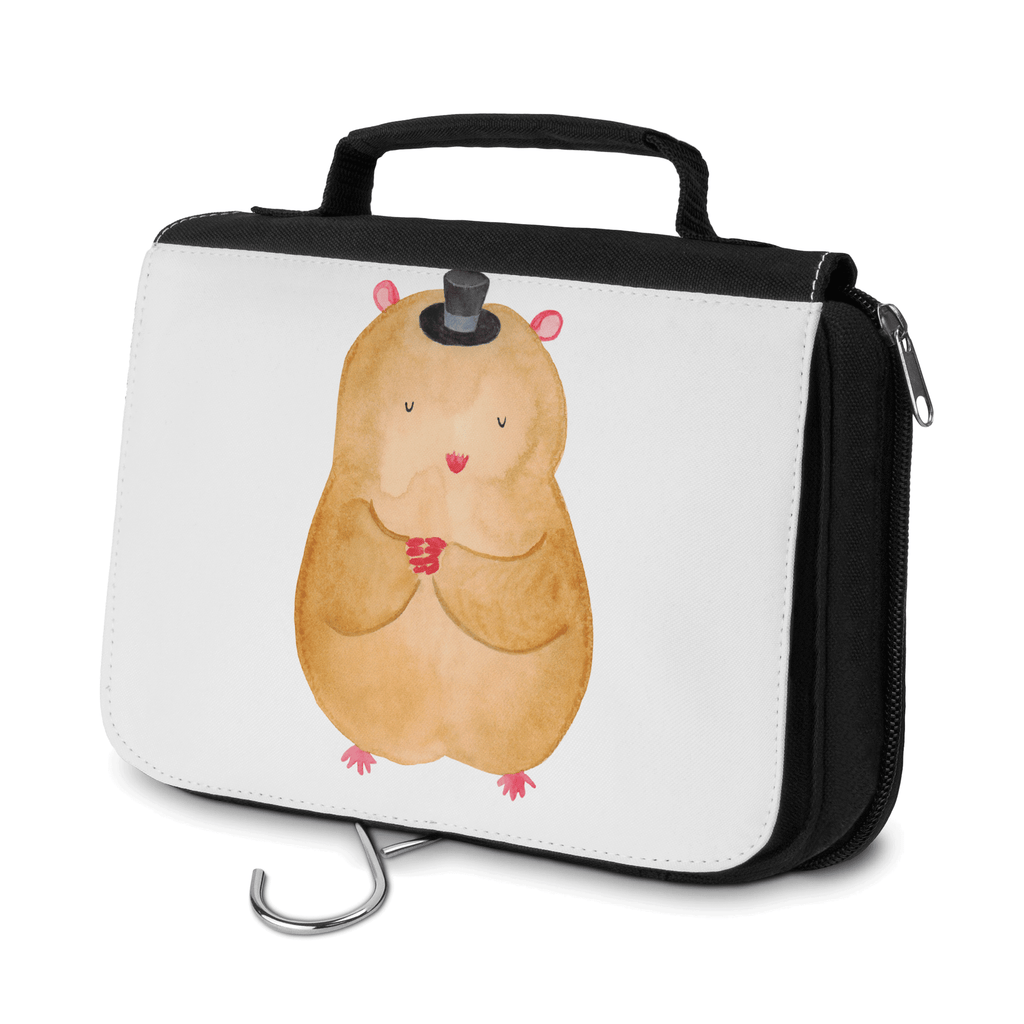 Kulturbeutel Hamster mit Hut Kulturbeutel, Zum Aufhängen, Waschtasche, Kosmetiktasche, Damen, Herren, Aufbewahrungstasche, Schminktasche, Kosmetikbeutel, Organizer, Kulturtasche, Schminkutensil, Tiermotive, Gute Laune, lustige Sprüche, Tiere, Hamster, Hut, Magier, Zylinder, Zwerghamster, Zauberer, Houdini