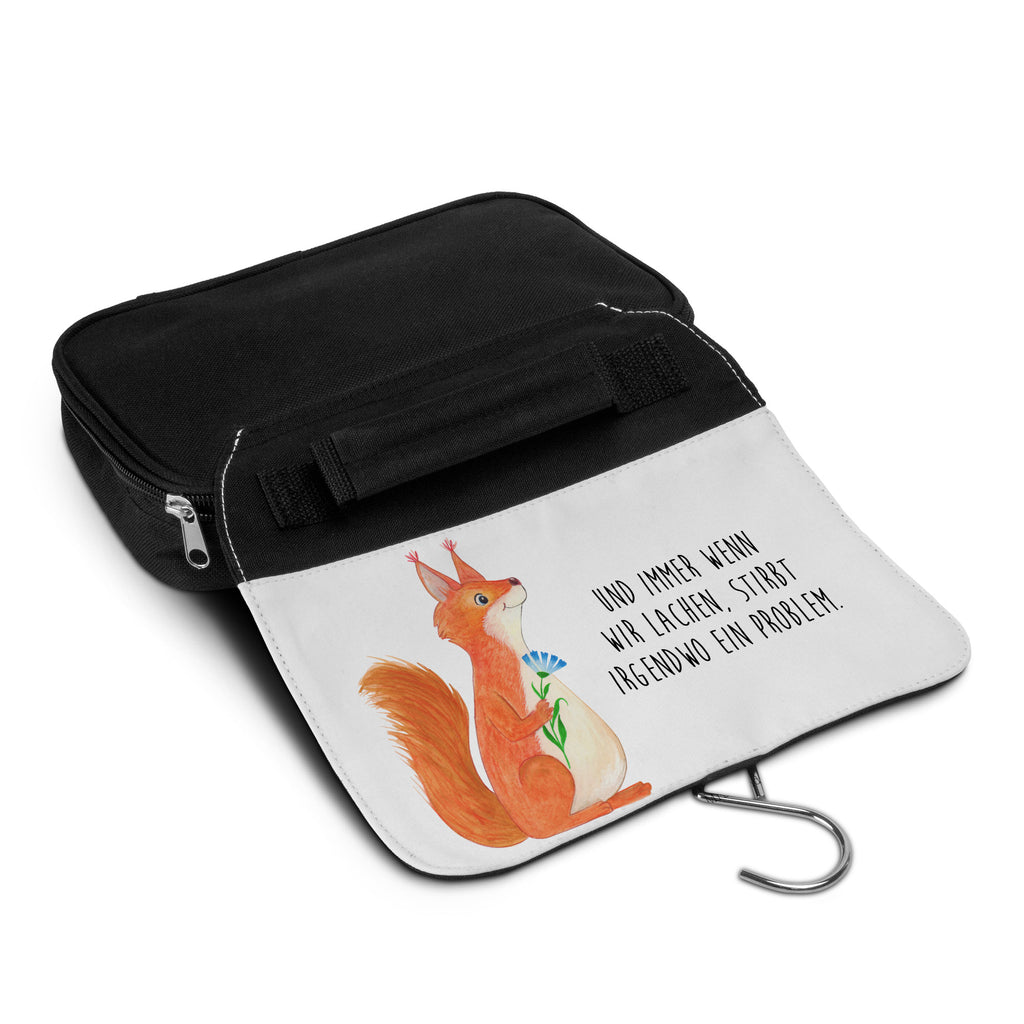Kulturbeutel Eichhörnchen Blume Kulturbeutel, Zum Aufhängen, Waschtasche, Kosmetiktasche, Damen, Herren, Aufbewahrungstasche, Schminktasche, Kosmetikbeutel, Organizer, Kulturtasche, Schminkutensil, Tiermotive, Gute Laune, lustige Sprüche, Tiere, Eichhörnchen, Eichhorn, Spruch positiv, Lachen, Spaß, Motivation Sprüche, Motivation Bilder, glücklich Spruch, Spruch Deko