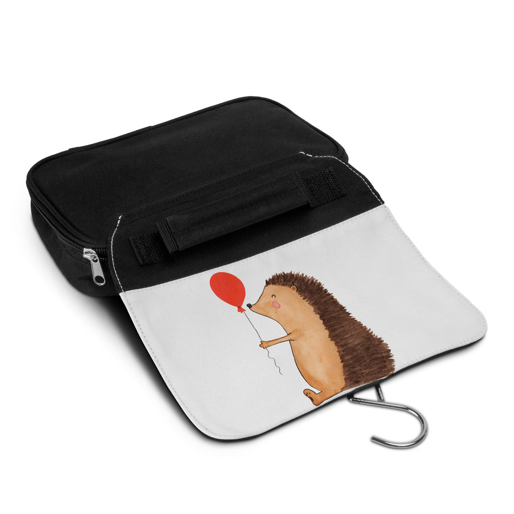 Kulturbeutel Igel mit Luftballon Kulturbeutel, Zum Aufhängen, Waschtasche, Kosmetiktasche, Damen, Herren, Aufbewahrungstasche, Schminktasche, Kosmetikbeutel, Organizer, Kulturtasche, Schminkutensil, Tiermotive, Gute Laune, lustige Sprüche, Tiere, Igel, Geburtstag, Herzlichen Glückwunsch, Glückwunsch, Geburtstagskind, Ballon, Happy Birthday