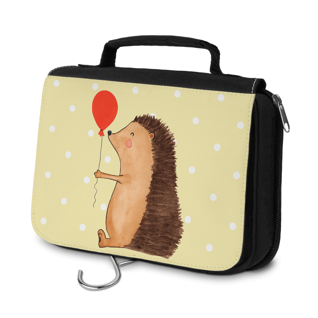 Kulturbeutel Igel mit Luftballon Kulturbeutel, Zum Aufhängen, Waschtasche, Kosmetiktasche, Damen, Herren, Aufbewahrungstasche, Schminktasche, Kosmetikbeutel, Organizer, Kulturtasche, Schminkutensil, Tiermotive, Gute Laune, lustige Sprüche, Tiere, Igel, Geburtstag, Herzlichen Glückwunsch, Glückwunsch, Geburtstagskind, Ballon, Happy Birthday