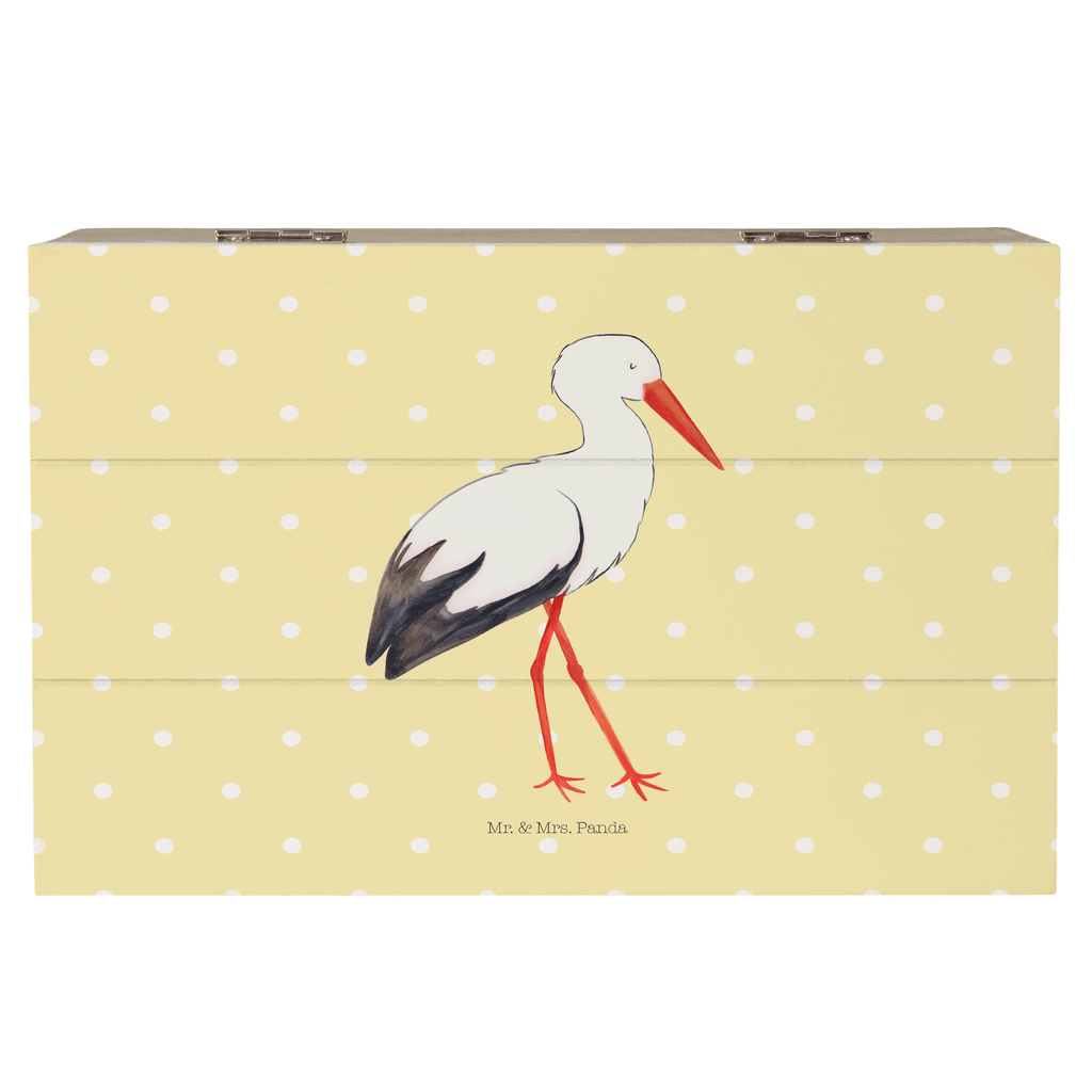 Holzkiste Storch Holzkiste, Kiste, Schatzkiste, Truhe, Schatulle, XXL, Erinnerungsbox, Erinnerungskiste, Dekokiste, Aufbewahrungsbox, Tiermotive, Gute Laune, lustige Sprüche, Tiere, Storch, Störche, Schwangerschaft, Geburt, Mutter, Mütter, Mutter werden, Schwanger, Babybauch, Baby