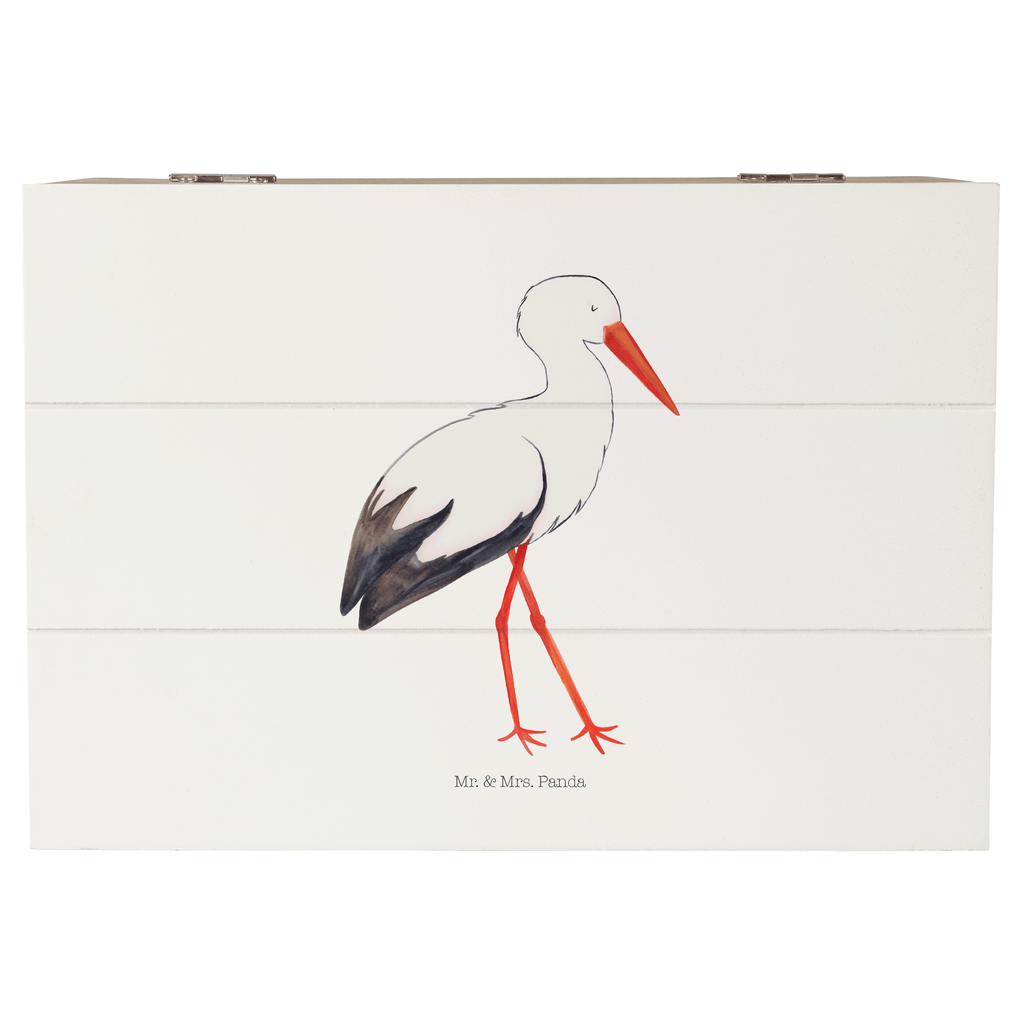 Holzkiste Storch Holzkiste, Kiste, Schatzkiste, Truhe, Schatulle, XXL, Erinnerungsbox, Erinnerungskiste, Dekokiste, Aufbewahrungsbox, Tiermotive, Gute Laune, lustige Sprüche, Tiere, Storch, Störche, Schwangerschaft, Geburt, Mutter, Mütter, Mutter werden, Schwanger, Babybauch, Baby