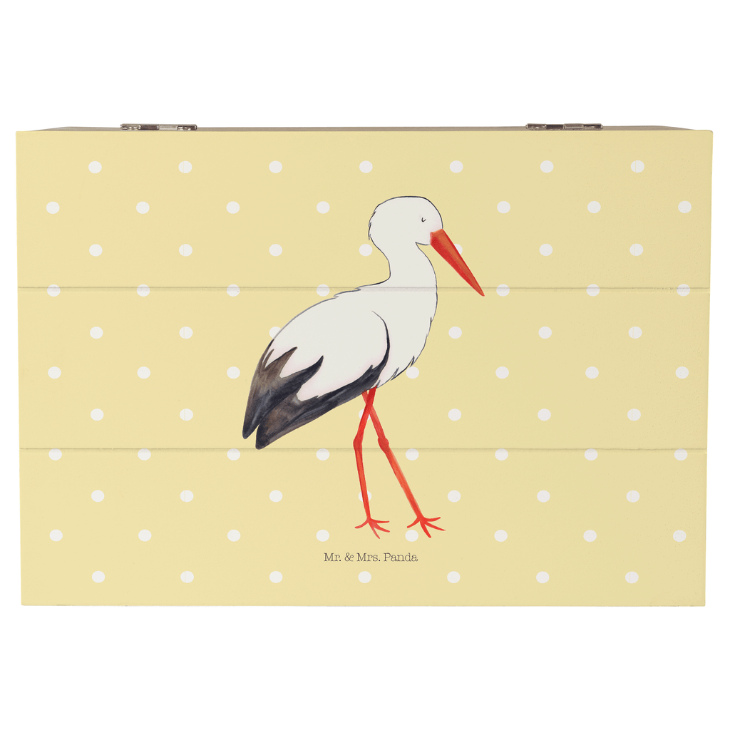 Holzkiste Storch Holzkiste, Kiste, Schatzkiste, Truhe, Schatulle, XXL, Erinnerungsbox, Erinnerungskiste, Dekokiste, Aufbewahrungsbox, Tiermotive, Gute Laune, lustige Sprüche, Tiere, Storch, Störche, Schwangerschaft, Geburt, Mutter, Mütter, Mutter werden, Schwanger, Babybauch, Baby