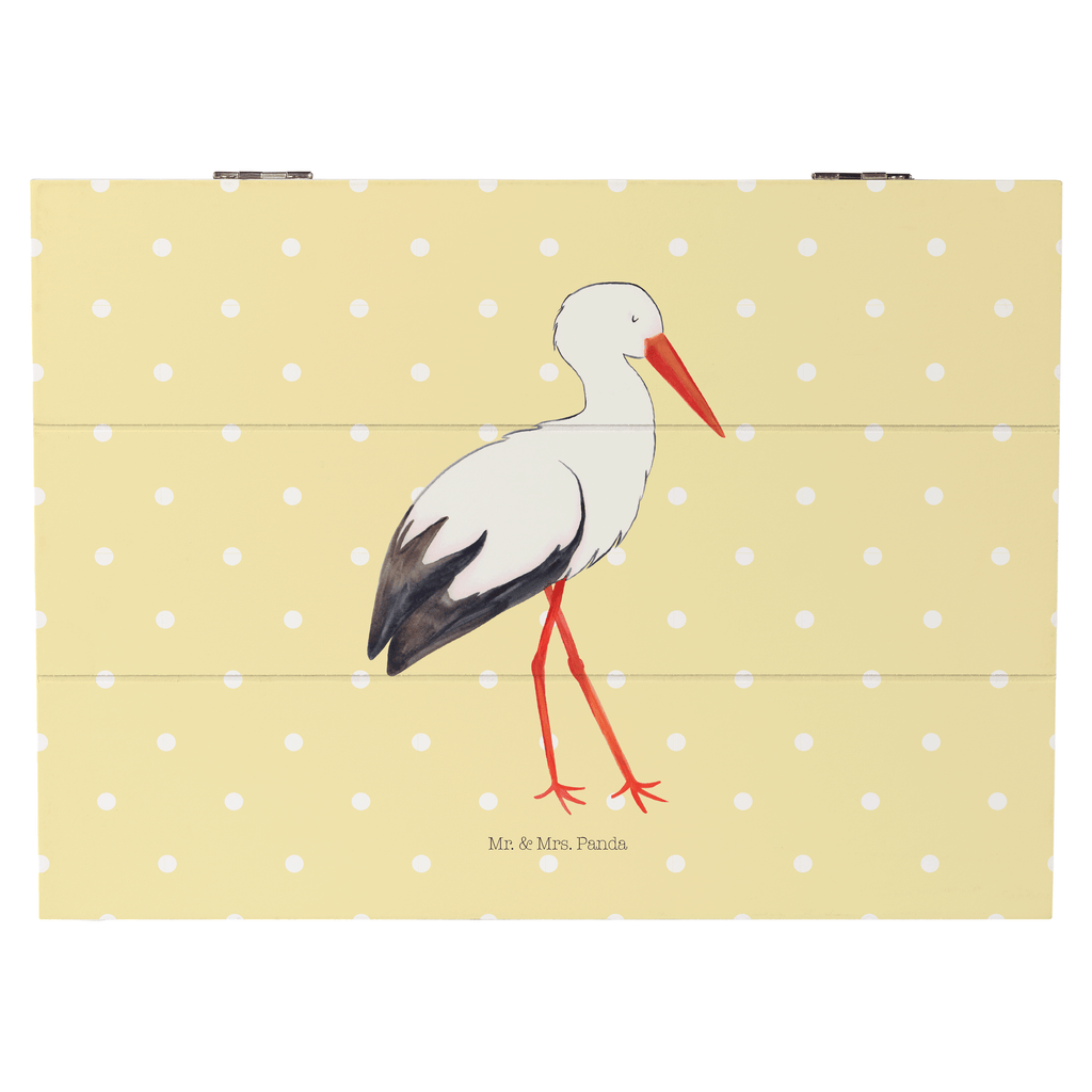 Holzkiste Storch Holzkiste, Kiste, Schatzkiste, Truhe, Schatulle, XXL, Erinnerungsbox, Erinnerungskiste, Dekokiste, Aufbewahrungsbox, Tiermotive, Gute Laune, lustige Sprüche, Tiere, Storch, Störche, Schwangerschaft, Geburt, Mutter, Mütter, Mutter werden, Schwanger, Babybauch, Baby