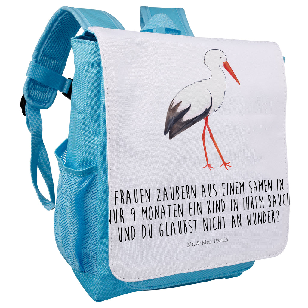 Kinderrucksack Storch Kids, Rucksack, Kinderrucksack, Kinder Rucksack, Rucksack Kindergröße, Kleiner Rucksack, süße Tiermotive, gute Laune, lustige Sprüche, Tiere, Storch, Störche, Schwangerschaft, Geburt, Mutter, Mütter, Mutter werden, Schwanger, Babybauch, Baby