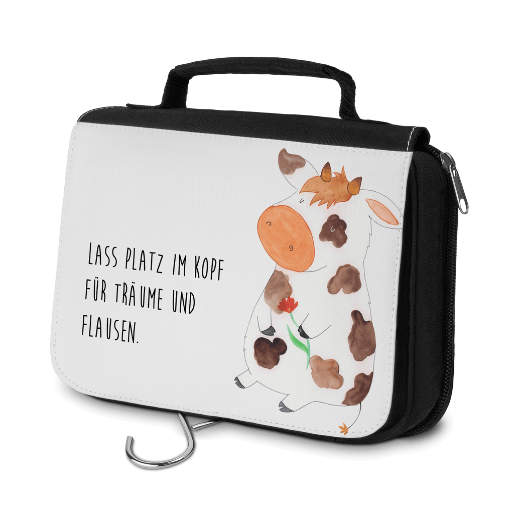 Kulturbeutel Kuh Kulturbeutel, Zum Aufhängen, Waschtasche, Kosmetiktasche, Damen, Herren, Aufbewahrungstasche, Schminktasche, Kosmetikbeutel, Organizer, Kulturtasche, Schminkutensil, Bauernhof, Hoftiere, Landwirt, Landwirtin, Kuh, Kühe, Träume, Flausen, Spruch, Magie, Motivtion, Hof, Milch, Milchkuh