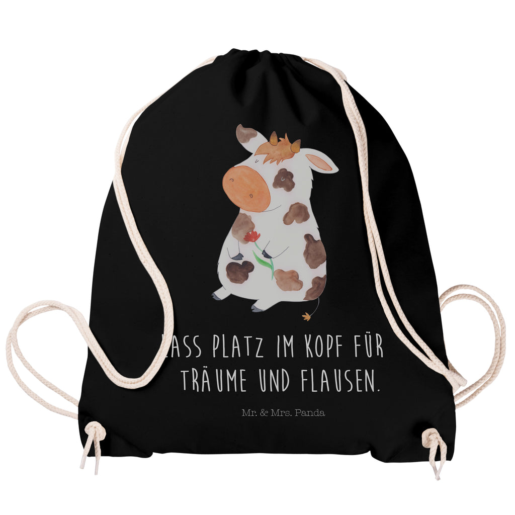 Sportbeutel Kuh Turnbeutel, Beutel, Sporttasche, Tasche, Stoffbeutel, Bauernhof, Hoftiere, Landwirt, Landwirtin, Kuh, Kühe, Träume, Flausen, Spruch, Magie, Motivtion, Hof, Milch, Milchkuh