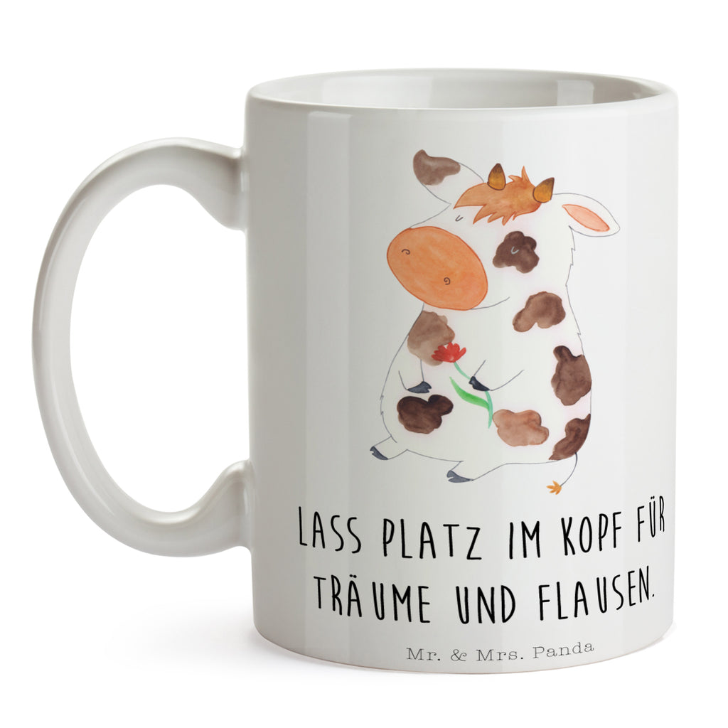 Tasse Kuh Kuh, Kühe, Träume, Flausen, Spruch, Magie, Motivtion, Bauernhof, Hof, Milch, Milchkuh	 Becher, Kaffeetasse, Kaffeebecher, Tee, Frühstück, Büro  Bauernhof, Hoftiere, Landwirt, Landwirtin