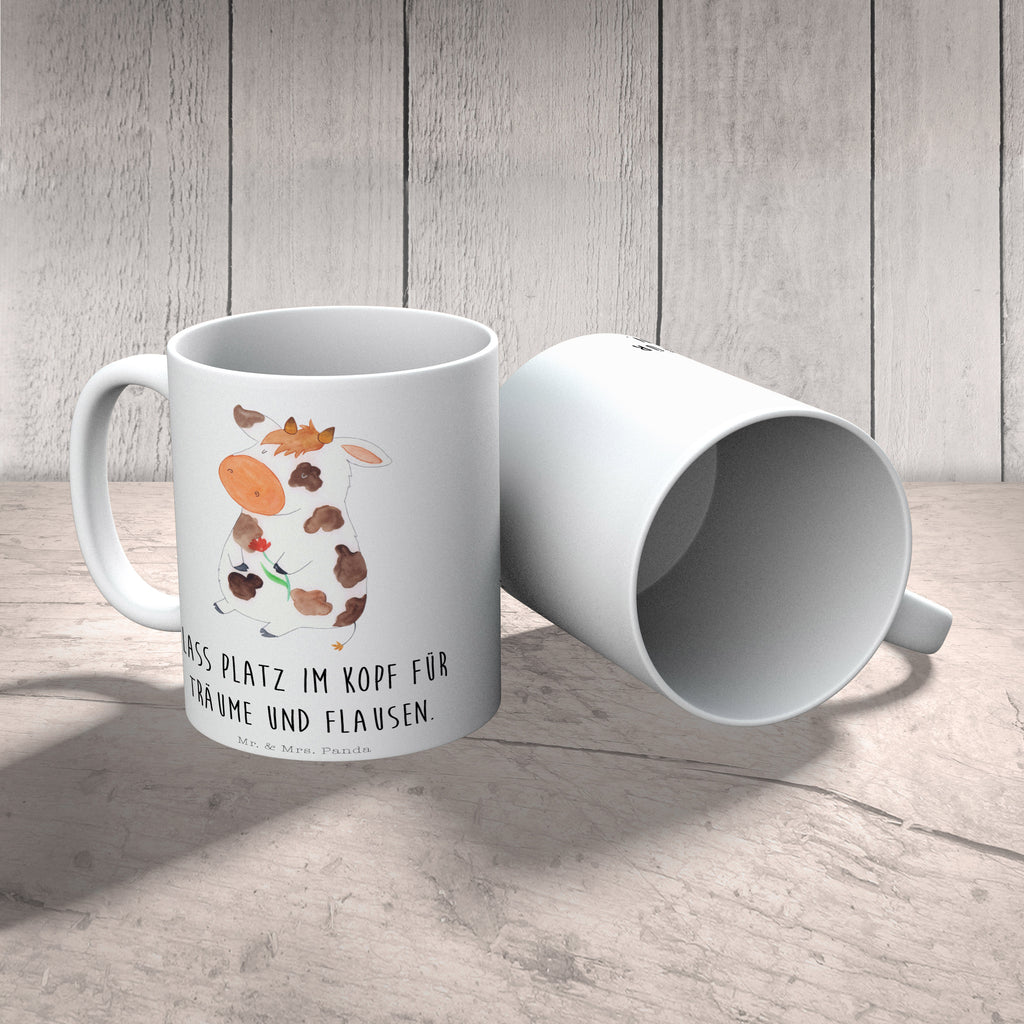 Tasse Kuh Kuh, Kühe, Träume, Flausen, Spruch, Magie, Motivtion, Bauernhof, Hof, Milch, Milchkuh	 Becher, Kaffeetasse, Kaffeebecher, Tee, Frühstück, Büro  Bauernhof, Hoftiere, Landwirt, Landwirtin