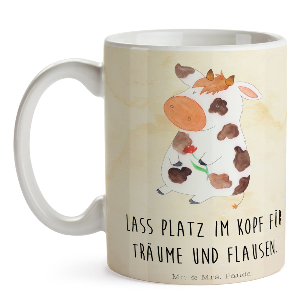 Tasse Kuh Kuh, Kühe, Träume, Flausen, Spruch, Magie, Motivtion, Bauernhof, Hof, Milch, Milchkuh	 Becher, Kaffeetasse, Kaffeebecher, Tee, Frühstück, Büro  Bauernhof, Hoftiere, Landwirt, Landwirtin