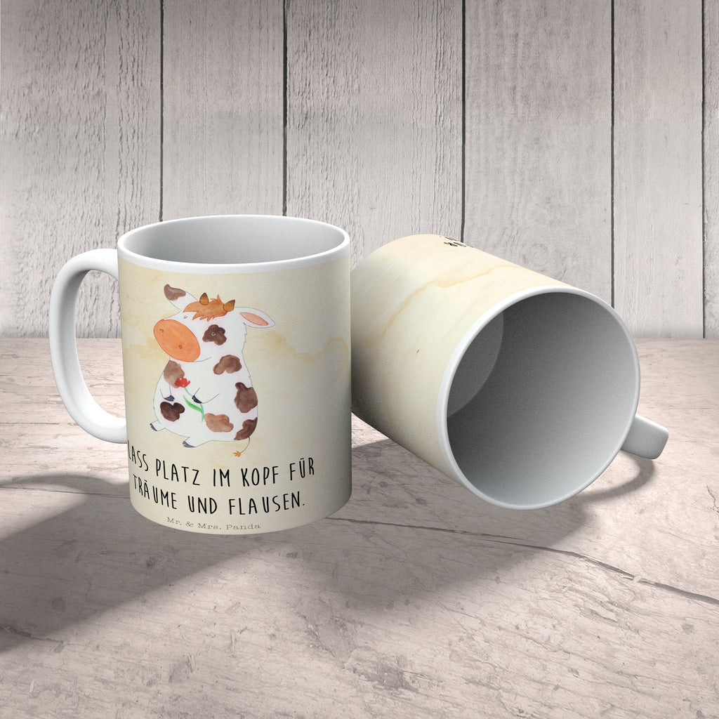 Tasse Kuh Kuh, Kühe, Träume, Flausen, Spruch, Magie, Motivtion, Bauernhof, Hof, Milch, Milchkuh	 Becher, Kaffeetasse, Kaffeebecher, Tee, Frühstück, Büro  Bauernhof, Hoftiere, Landwirt, Landwirtin