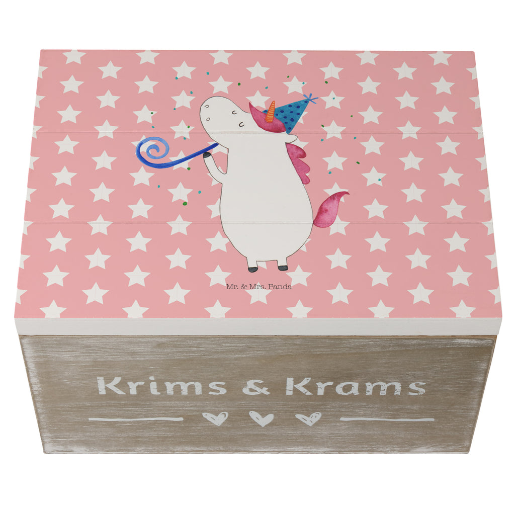 Holzkiste Einhorn Party Holzkiste, Kiste, Schatzkiste, Truhe, Schatulle, XXL, Erinnerungsbox, Erinnerungskiste, Dekokiste, Aufbewahrungsbox, Einhorn, Einhörner, Einhorn Deko, Pegasus, Unicorn, Glitzer, Konfetti, Party, Geburtstag, Feier, Fest, Alkohol, Disco, Club