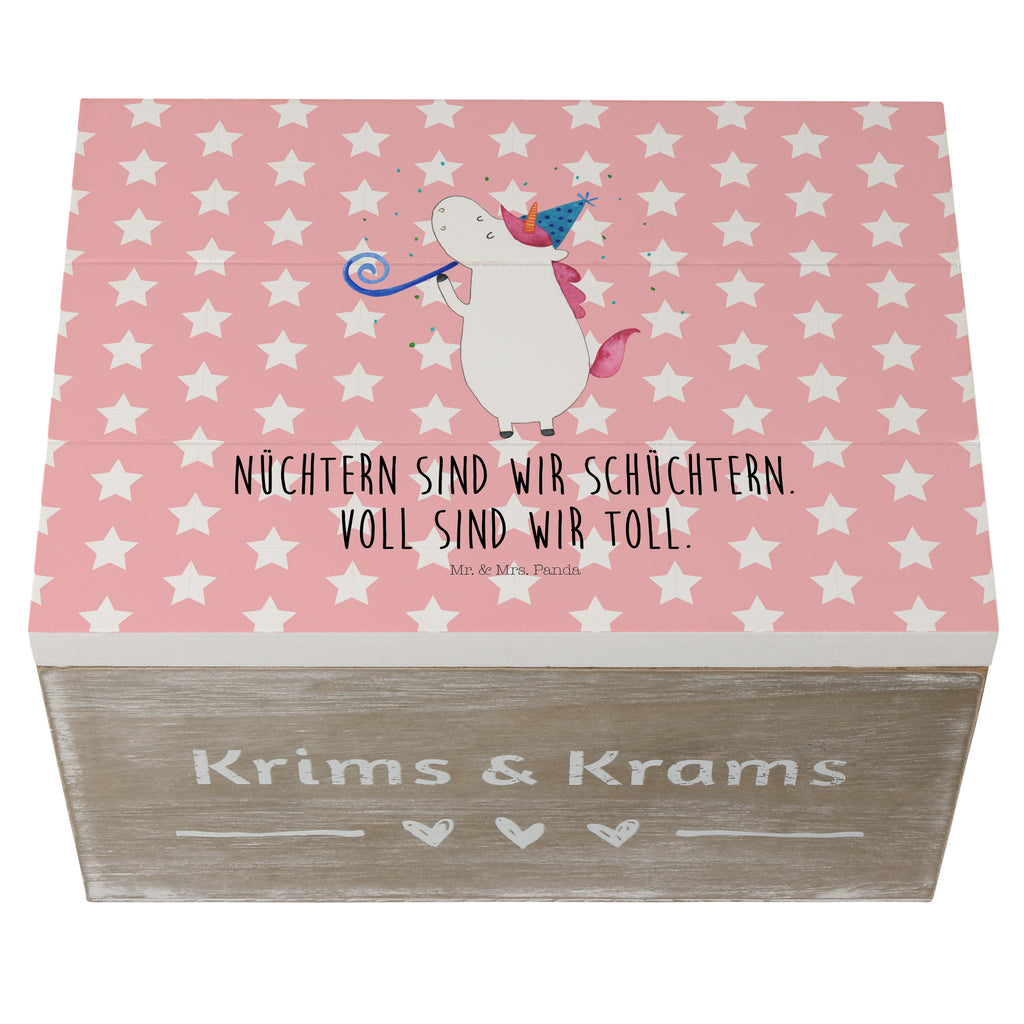 Holzkiste Einhorn Party Holzkiste, Kiste, Schatzkiste, Truhe, Schatulle, XXL, Erinnerungsbox, Erinnerungskiste, Dekokiste, Aufbewahrungsbox, Einhorn, Einhörner, Einhorn Deko, Pegasus, Unicorn, Glitzer, Konfetti, Party, Geburtstag, Feier, Fest, Alkohol, Disco, Club