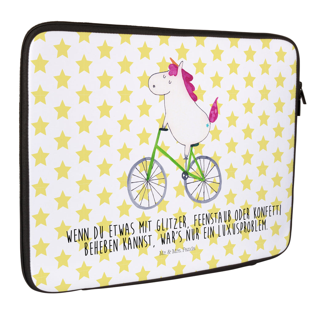 33 x 42 Notebook Tasche Einhorn Radfahrer Notebook Tasche, Laptop, Computertasche, Tasche, Schutzhülle, Einhorn, Einhörner, Einhorn Deko, Pegasus, Unicorn, Radfahren, Radfahrer, Rad, Bike, Feenstaub, Konfetti, Luxusproblem, Kummer, Liebeskummer