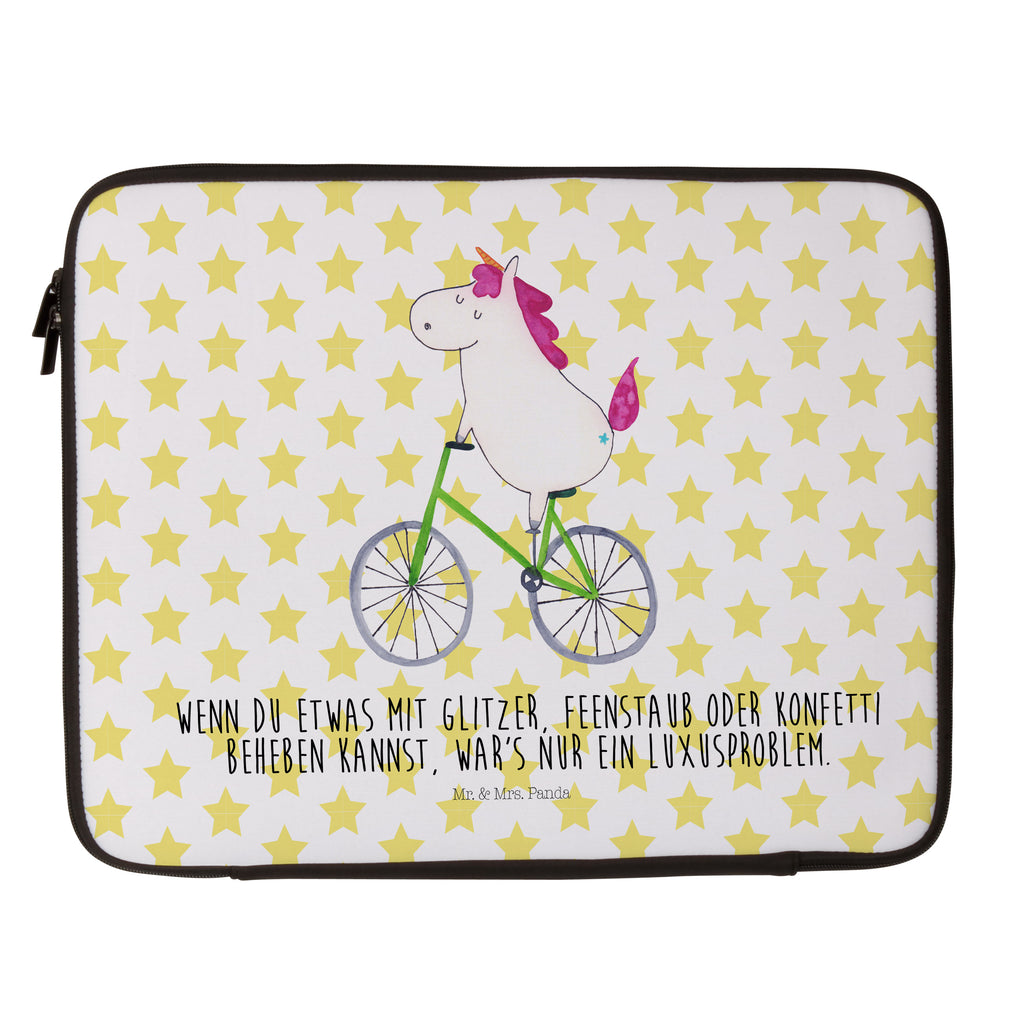 33 x 42 Notebook Tasche Einhorn Radfahrer Notebook Tasche, Laptop, Computertasche, Tasche, Schutzhülle, Einhorn, Einhörner, Einhorn Deko, Pegasus, Unicorn, Radfahren, Radfahrer, Rad, Bike, Feenstaub, Konfetti, Luxusproblem, Kummer, Liebeskummer