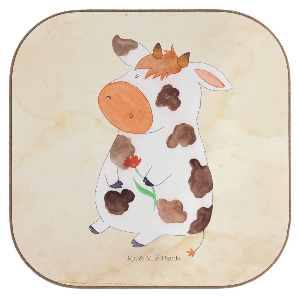 Quadratische Untersetzer Kuh Bierdeckel, Glasuntersetzer, Untersetzer Gläser, Getränkeuntersetzer, Bauernhof, Hoftiere, Landwirt, Landwirtin, Kuh, Kühe, Träume, Flausen, Spruch, Magie, Motivtion, Hof, Milch, Milchkuh