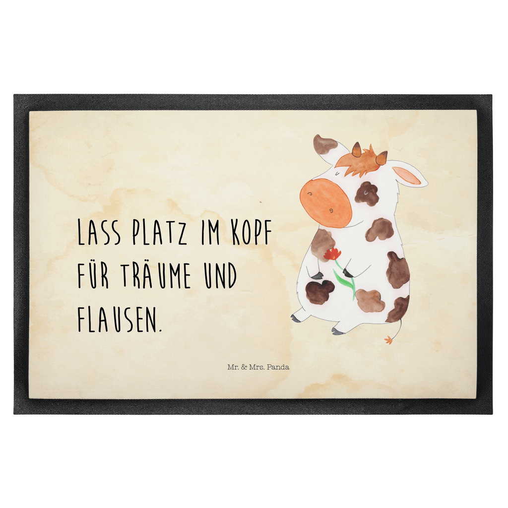 Fußmatte Kuh Kuh, Kühe, Träume, Flausen, Spruch, Magie, Motivtion, Bauernhof, Hof, Milch, Milchkuh	 Türvorleger, Schmutzmatte, Fußabtreter, Matte, Schmutzfänger, Fußabstreifer, Schmutzfangmatte, Türmatte, Motivfußmatte,  Haustürmatte, Vorleger  Bauernhof, Hoftiere, Landwirt, Landwirtin