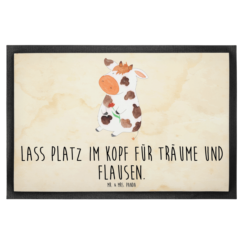 Fußmatte Kuh Kuh, Kühe, Träume, Flausen, Spruch, Magie, Motivtion, Bauernhof, Hof, Milch, Milchkuh	 Türvorleger, Schmutzmatte, Fußabtreter, Matte, Schmutzfänger, Fußabstreifer, Schmutzfangmatte, Türmatte, Motivfußmatte,  Haustürmatte, Vorleger  Bauernhof, Hoftiere, Landwirt, Landwirtin