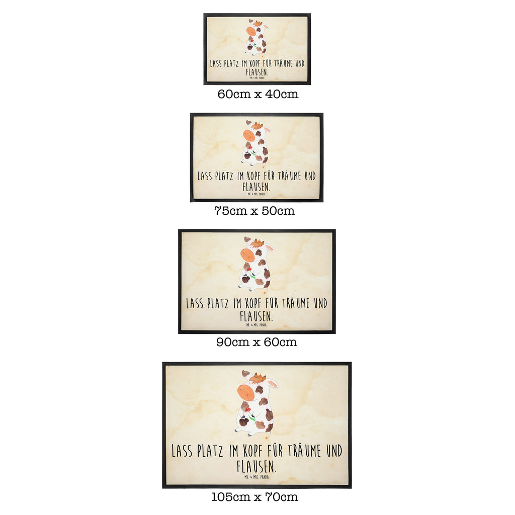 Fußmatte Kuh Kuh, Kühe, Träume, Flausen, Spruch, Magie, Motivtion, Bauernhof, Hof, Milch, Milchkuh	 Türvorleger, Schmutzmatte, Fußabtreter, Matte, Schmutzfänger, Fußabstreifer, Schmutzfangmatte, Türmatte, Motivfußmatte,  Haustürmatte, Vorleger  Bauernhof, Hoftiere, Landwirt, Landwirtin