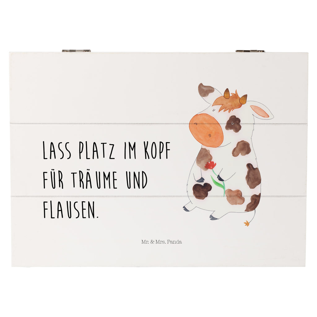 Holzkiste Kuh Holzkiste, Kiste, Schatzkiste, Truhe, Schatulle, XXL, Erinnerungsbox, Erinnerungskiste, Dekokiste, Aufbewahrungsbox, Bauernhof, Hoftiere, Landwirt, Landwirtin, Kuh, Kühe, Träume, Flausen, Spruch, Magie, Motivtion, Hof, Milch, Milchkuh