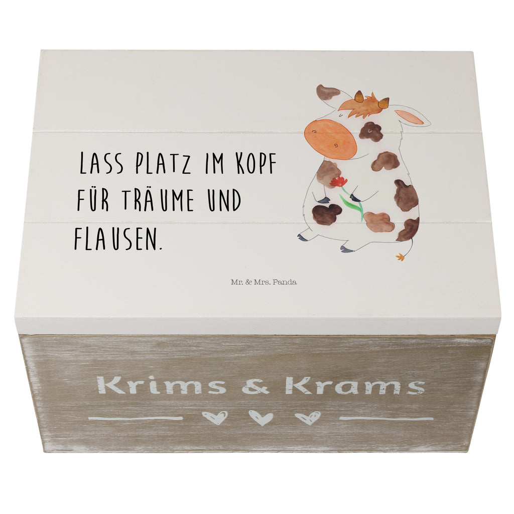 Holzkiste Kuh Holzkiste, Kiste, Schatzkiste, Truhe, Schatulle, XXL, Erinnerungsbox, Erinnerungskiste, Dekokiste, Aufbewahrungsbox, Bauernhof, Hoftiere, Landwirt, Landwirtin, Kuh, Kühe, Träume, Flausen, Spruch, Magie, Motivtion, Hof, Milch, Milchkuh