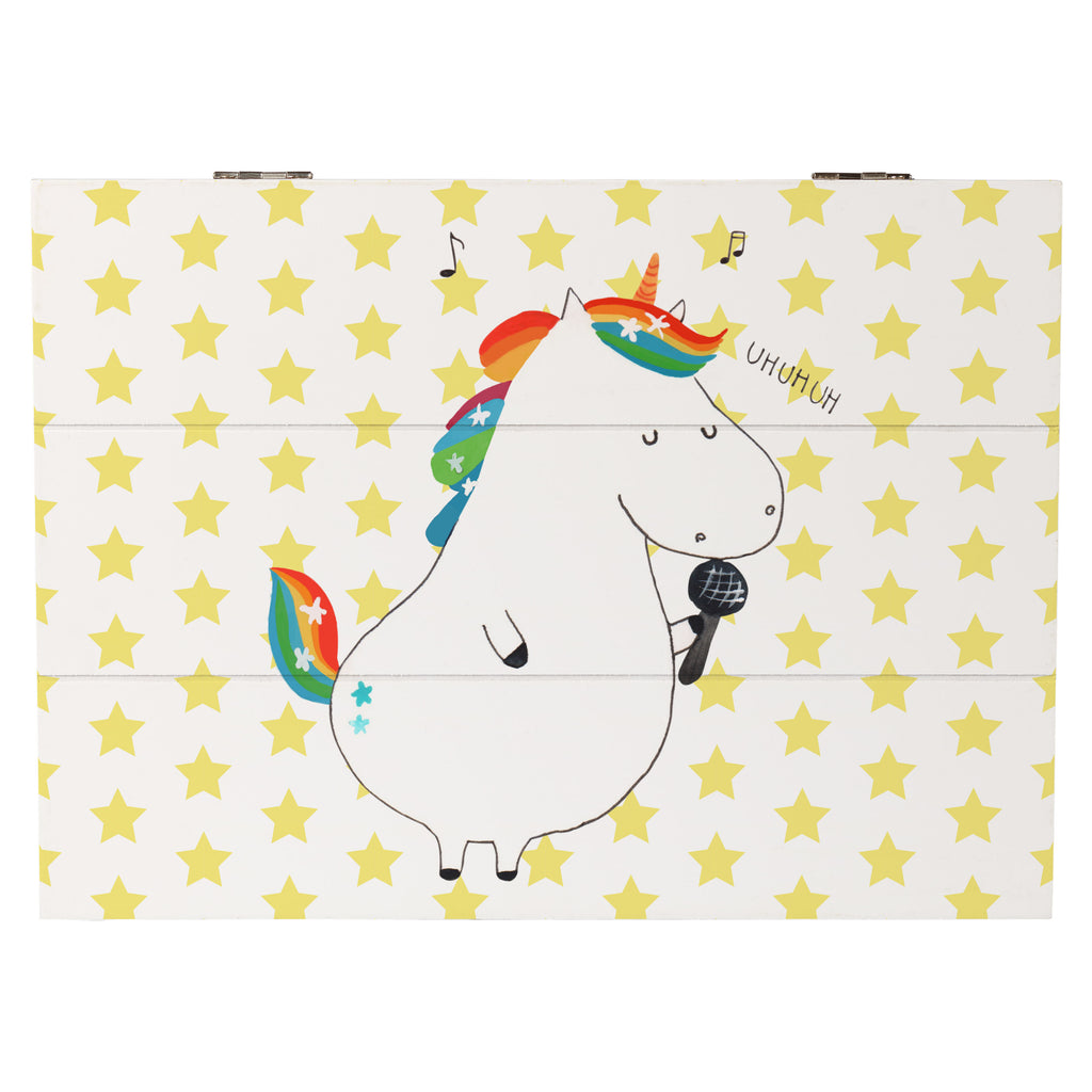 Holzkiste Einhorn Sänger Holzkiste, Kiste, Schatzkiste, Truhe, Schatulle, XXL, Erinnerungsbox, Erinnerungskiste, Dekokiste, Aufbewahrungsbox, Einhorn, Einhörner, Einhorn Deko, Pegasus, Unicorn, Glitzer, Konfetti, Party, Geburtstag, Feier, Fest, Disco, Sängerin, Sänger, Freundin