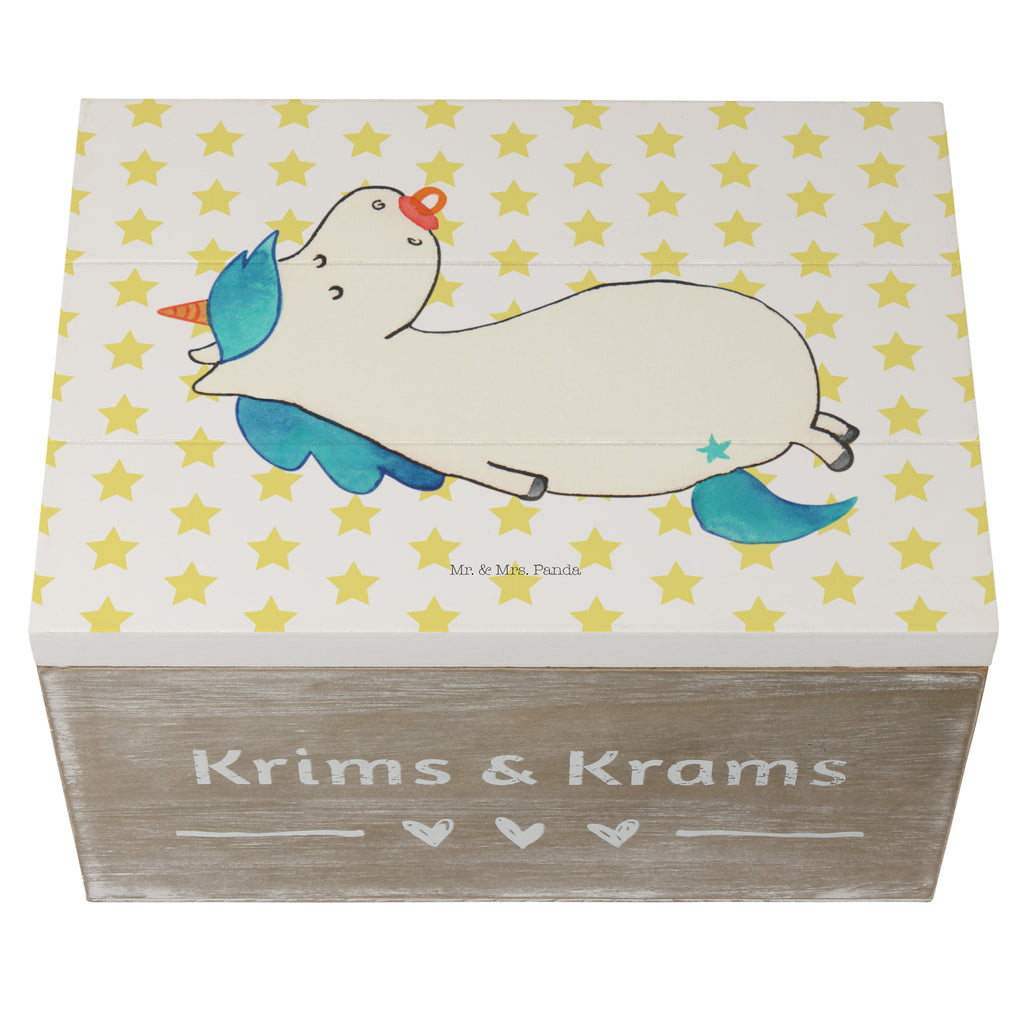Holzkiste Einhorn Schnullie Holzkiste, Kiste, Schatzkiste, Truhe, Schatulle, XXL, Erinnerungsbox, Erinnerungskiste, Dekokiste, Aufbewahrungsbox, Einhorn, Einhörner, Einhorn Deko, Pegasus, Unicorn, Baby, Kleinkind, Geburt, Geburtstag, Säugling, Schnuller, Geschenk Geburt, Mutter, Mama