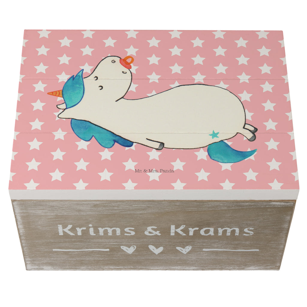 Holzkiste Einhorn Schnullie Holzkiste, Kiste, Schatzkiste, Truhe, Schatulle, XXL, Erinnerungsbox, Erinnerungskiste, Dekokiste, Aufbewahrungsbox, Einhorn, Einhörner, Einhorn Deko, Pegasus, Unicorn, Baby, Kleinkind, Geburt, Geburtstag, Säugling, Schnuller, Geschenk Geburt, Mutter, Mama