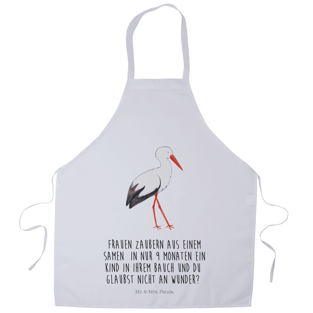 Kochschürze Storch Schürze, Backschürze, Küchenschürze, Grillschürze, Latzschürze, Tiermotive, Gute Laune, lustige Sprüche, Tiere, Storch, Störche, Schwangerschaft, Geburt, Mutter, Mütter, Mutter werden, Schwanger, Babybauch, Baby