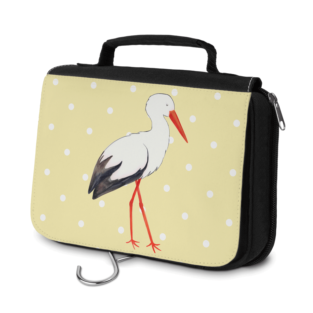 Kulturbeutel Storch Kulturbeutel, Zum Aufhängen, Waschtasche, Kosmetiktasche, Damen, Herren, Aufbewahrungstasche, Schminktasche, Kosmetikbeutel, Organizer, Kulturtasche, Schminkutensil, Tiermotive, Gute Laune, lustige Sprüche, Tiere, Storch, Störche, Schwangerschaft, Geburt, Mutter, Mütter, Mutter werden, Schwanger, Babybauch, Baby