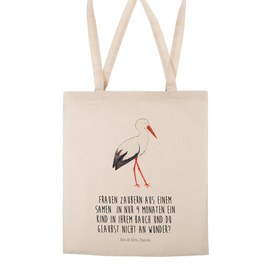 Tragetasche Storch Beuteltasche, Beutel, Einkaufstasche, Jutebeutel, Stoffbeutel, Tiermotive, Gute Laune, lustige Sprüche, Tiere, Storch, Störche, Schwangerschaft, Geburt, Mutter, Mütter, Mutter werden, Schwanger, Babybauch, Baby