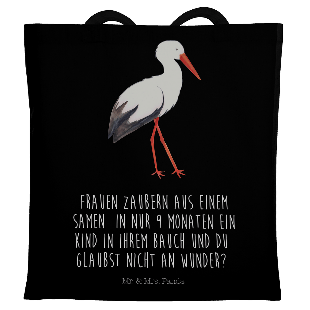 Tragetasche Storch Beuteltasche, Beutel, Einkaufstasche, Jutebeutel, Stoffbeutel, Tiermotive, Gute Laune, lustige Sprüche, Tiere, Storch, Störche, Schwangerschaft, Geburt, Mutter, Mütter, Mutter werden, Schwanger, Babybauch, Baby