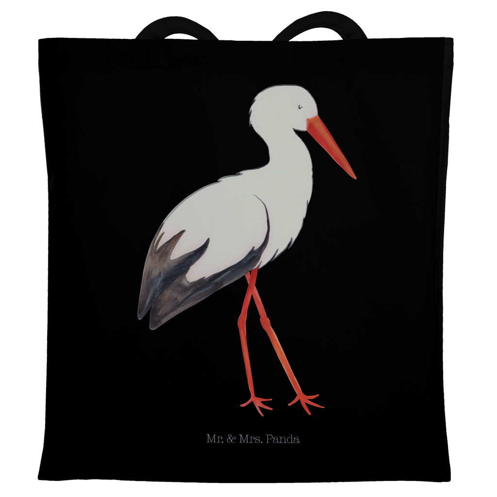 Tragetasche Storch Beuteltasche, Beutel, Einkaufstasche, Jutebeutel, Stoffbeutel, Tiermotive, Gute Laune, lustige Sprüche, Tiere, Storch, Störche, Schwangerschaft, Geburt, Mutter, Mütter, Mutter werden, Schwanger, Babybauch, Baby
