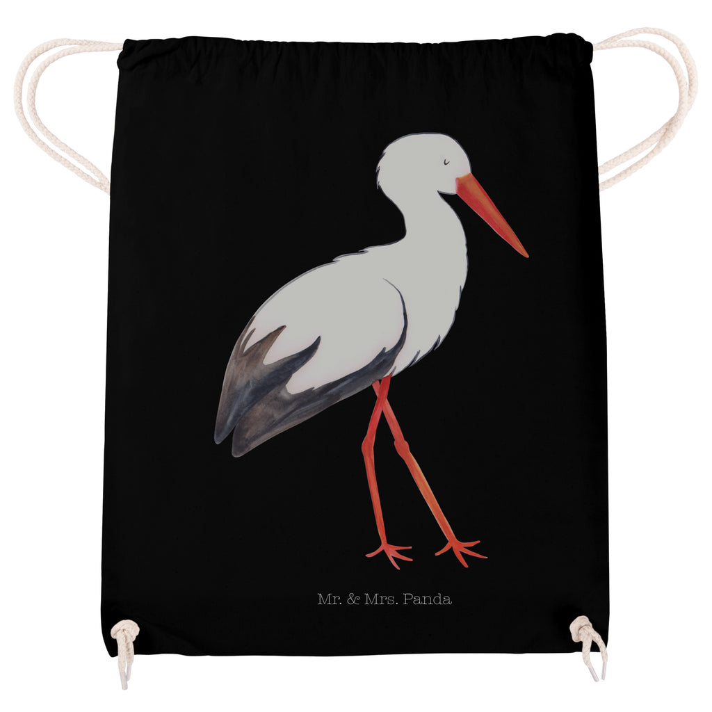 Sportbeutel Storch Turnbeutel, Beutel, Sporttasche, Tasche, Stoffbeutel, Tiermotive, Gute Laune, lustige Sprüche, Tiere, Storch, Störche, Schwangerschaft, Geburt, Mutter, Mütter, Mutter werden, Schwanger, Babybauch, Baby