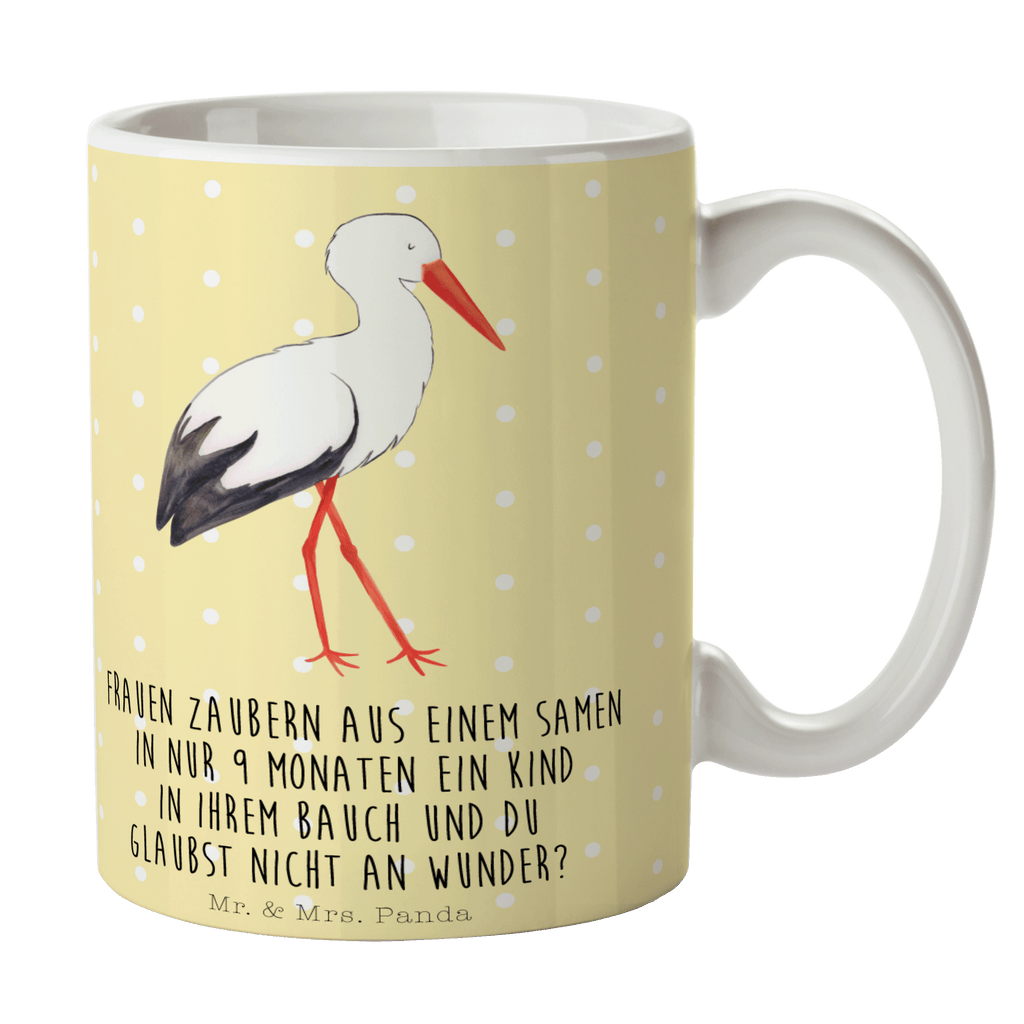Tasse Storch Storch, Störche, Schwangerschaft, Geburt, Mutter, Mütter, Mutter werden, Schwanger, Babybauch, Baby	 Becher, Kaffeetasse, Kaffeebecher, Tee, Frühstück, Büro  süße Tiermotive, gute Laune, lustige Sprüche, Tiere