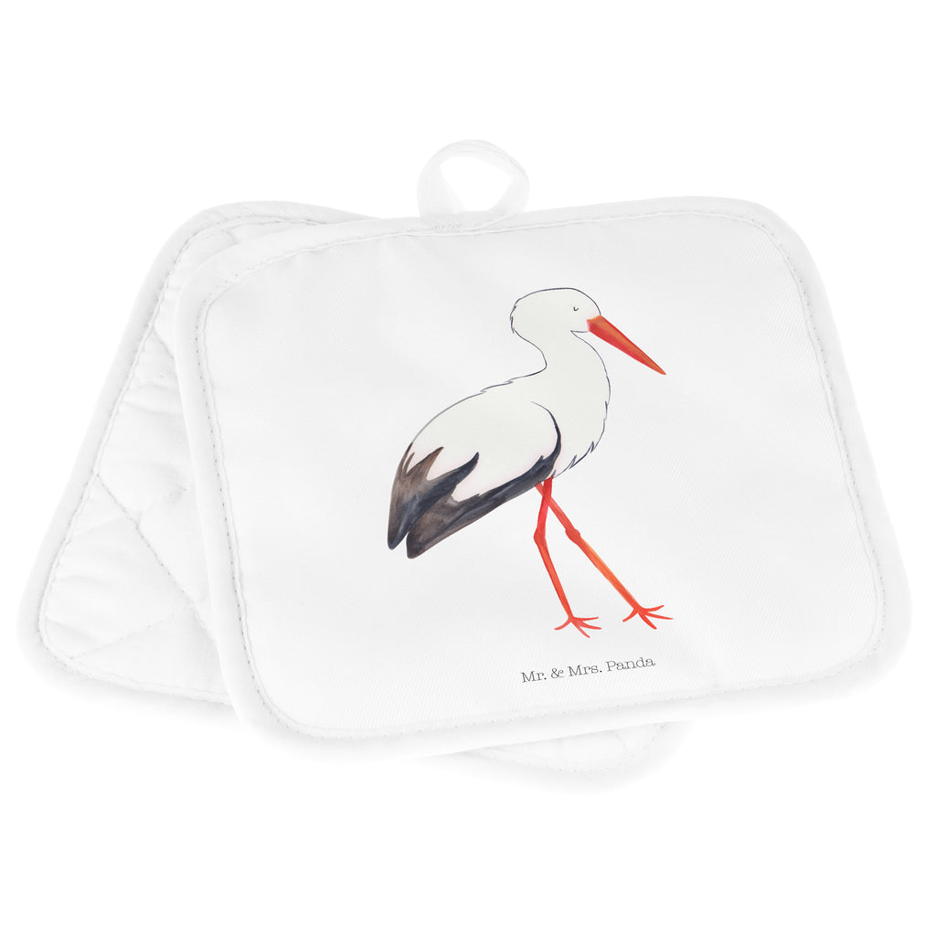 2er Set Topflappen  Storch Topflappen, Topfuntersetzer, Ofenhandschuh, Topflappen Set, Topflappen lustig, Topflappen mit Spruch, Tiermotive, Gute Laune, lustige Sprüche, Tiere, Storch, Störche, Schwangerschaft, Geburt, Mutter, Mütter, Mutter werden, Schwanger, Babybauch, Baby