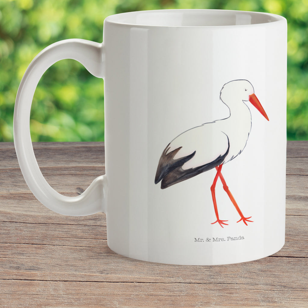 Kindertasse Storch Kunststoff Tasse, Kindergarten, Tasse, Trinkbecher, Camping Becher, Kaffeetasse, Kunststoffbecher, Kindergartenbecher, Outdoorgeschirr, Kunststoffgeschirr, Reisebecher, Reisetasse, Kinderbecher, Tiermotive, Gute Laune, lustige Sprüche, Tiere, Storch, Störche, Schwangerschaft, Geburt, Mutter, Mütter, Mutter werden, Schwanger, Babybauch, Baby