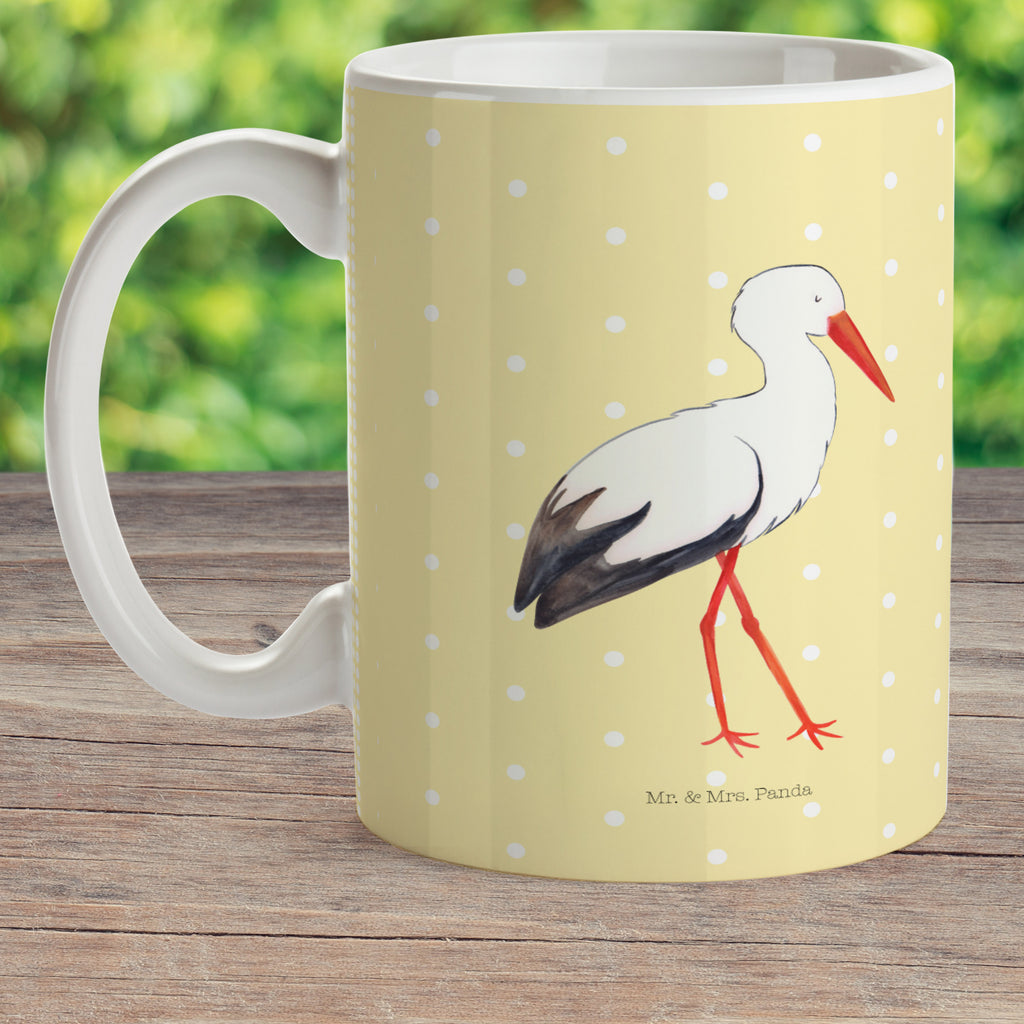 Kindertasse Storch Kunststoff Tasse, Kindergarten, Tasse, Trinkbecher, Camping Becher, Kaffeetasse, Kunststoffbecher, Kindergartenbecher, Outdoorgeschirr, Kunststoffgeschirr, Reisebecher, Reisetasse, Kinderbecher, Tiermotive, Gute Laune, lustige Sprüche, Tiere, Storch, Störche, Schwangerschaft, Geburt, Mutter, Mütter, Mutter werden, Schwanger, Babybauch, Baby