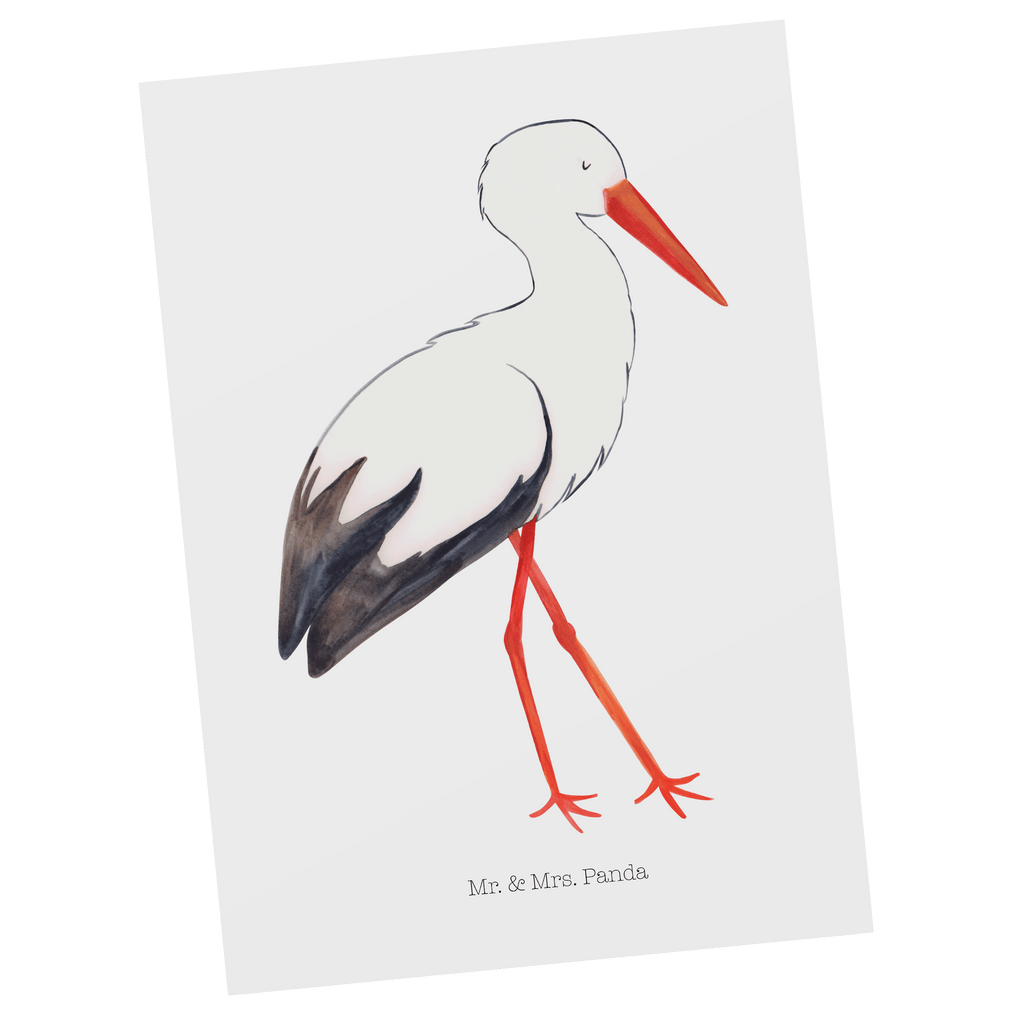 Postkarte Storch Geschenkkarte, Grußkarte, Karte, Einladung, Ansichtskarte, Geburtstagskarte, Einladungskarte, Dankeskarte, Tiermotive, Gute Laune, lustige Sprüche, Tiere, Storch, Störche, Schwangerschaft, Geburt, Mutter, Mütter, Mutter werden, Schwanger, Babybauch, Baby