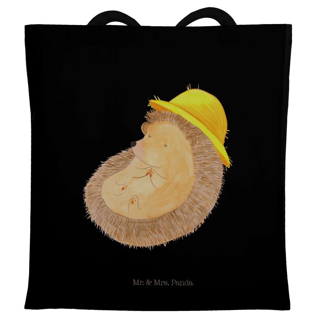 Tragetasche Igel betet Beuteltasche, Beutel, Einkaufstasche, Jutebeutel, Stoffbeutel, Tiermotive, Gute Laune, lustige Sprüche, Tiere, Igel, Igel mit Hut, Sonnenhut, Gott, Amen, beten, Leben, Dankbarkeit, Dankbar sein, dankbar, genießen