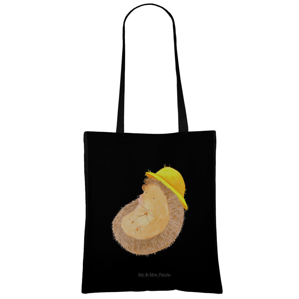Tragetasche Igel betet Beuteltasche, Beutel, Einkaufstasche, Jutebeutel, Stoffbeutel, Tiermotive, Gute Laune, lustige Sprüche, Tiere, Igel, Igel mit Hut, Sonnenhut, Gott, Amen, beten, Leben, Dankbarkeit, Dankbar sein, dankbar, genießen
