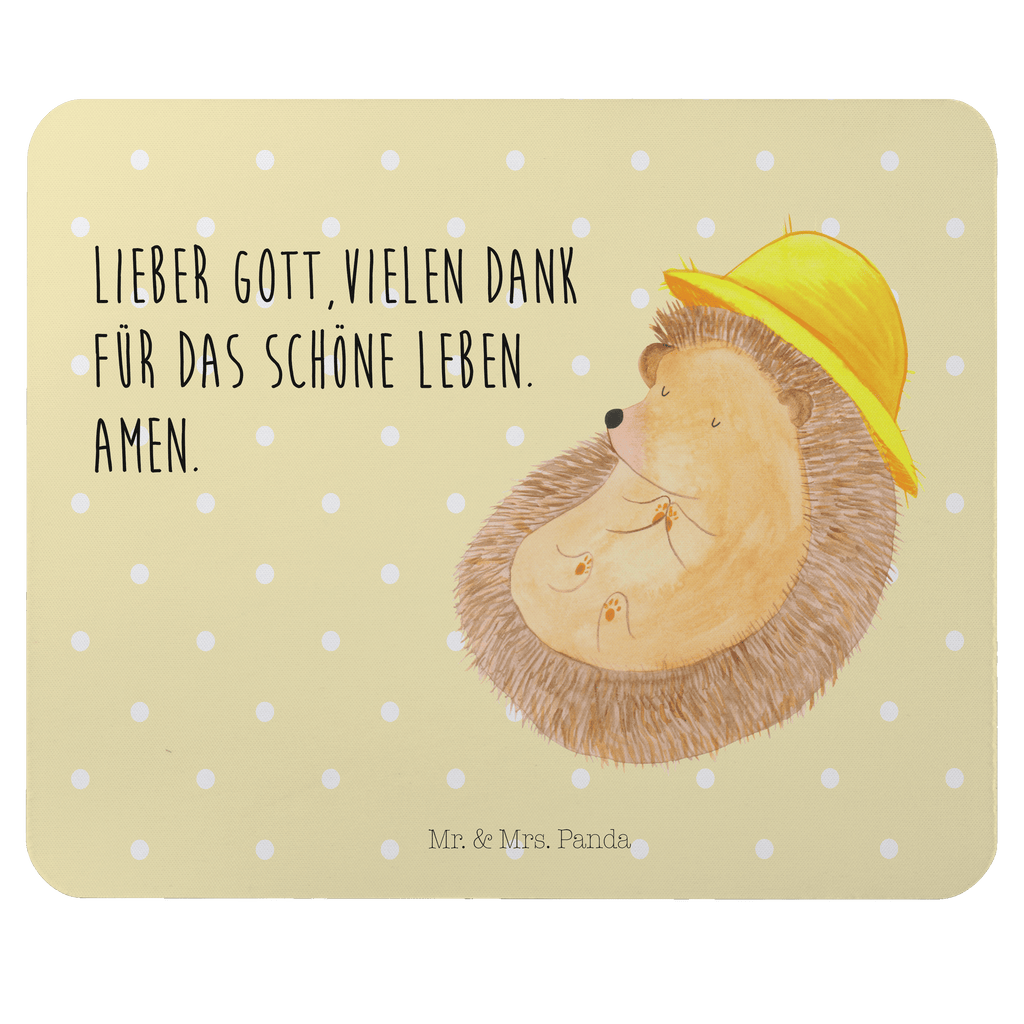 Mauspad Igel betet Mousepad, Computer zubehör, Büroausstattung, PC Zubehör, Arbeitszimmer, Mauspad, Einzigartiges Mauspad, Designer Mauspad, Tiermotive, Gute Laune, lustige Sprüche, Tiere, Igel, Igel mit Hut, Sonnenhut, Gott, Amen, beten, Leben, Dankbarkeit, Dankbar sein, dankbar, genießen