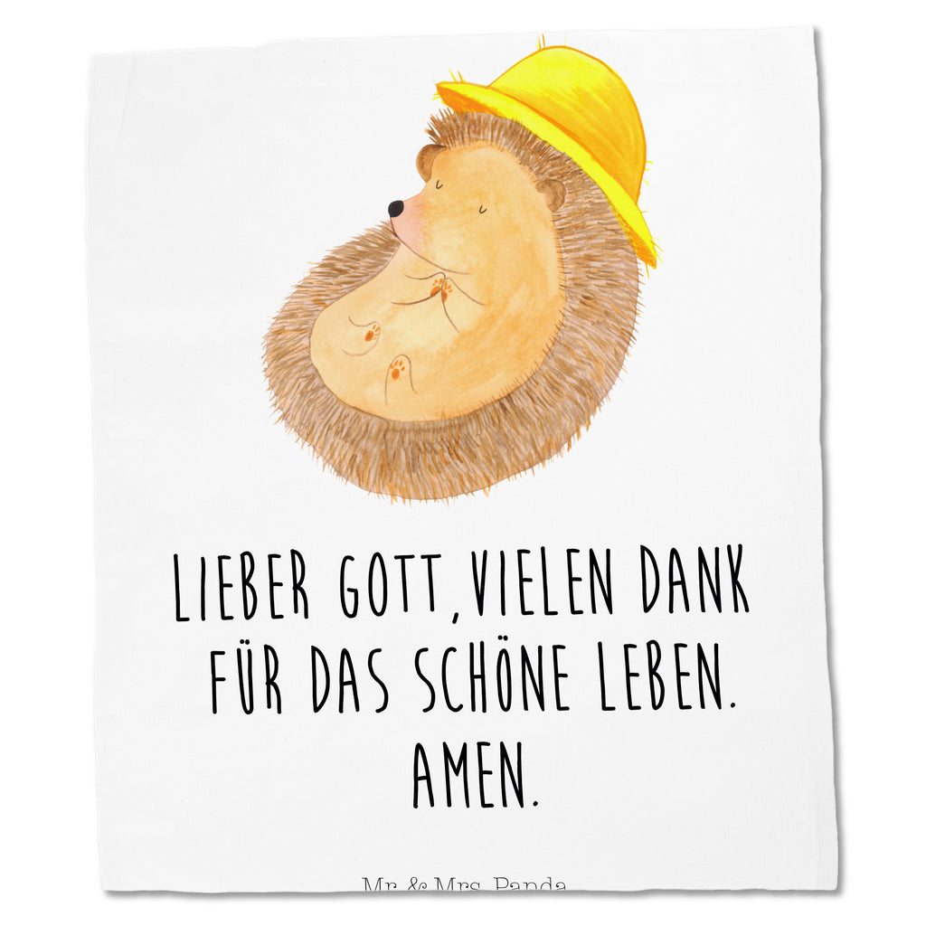 Tragetasche Igel betet Beuteltasche, Beutel, Einkaufstasche, Jutebeutel, Stoffbeutel, Tiermotive, Gute Laune, lustige Sprüche, Tiere, Igel, Igel mit Hut, Sonnenhut, Gott, Amen, beten, Leben, Dankbarkeit, Dankbar sein, dankbar, genießen